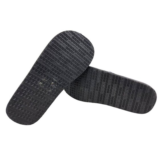 Womens Yellow Box Blue Flat Thong Sandals - Picture 6 of 6